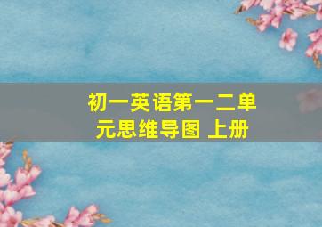 初一英语第一二单元思维导图 上册